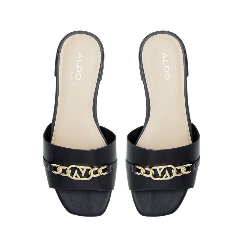 Emina Women Flat Slide Sandal - Black