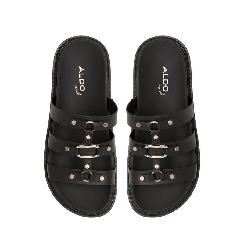 Mariesoleil Women Strappy Flat Sandal - Black