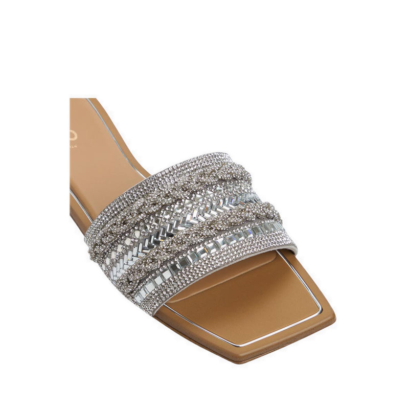 Navalia Women's Flat Sandals - Silver