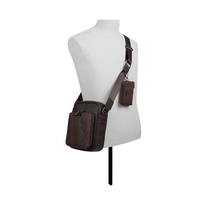 Maximilian Men'S Crossbody Bag - Open Brown