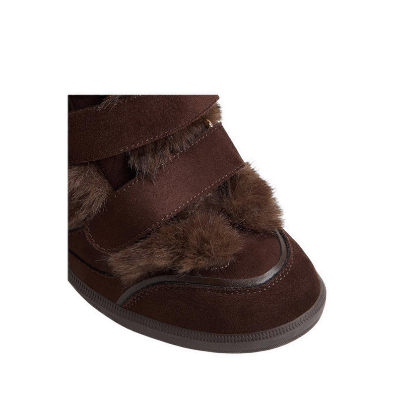 Belissa Women's Wedge Sneakers - Dark Brown