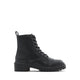 Goer Women Combat Lug Sole Ankle Boot - Black