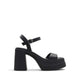 TAINA HEELED SANDALS - BLACK