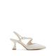 Sevilla Women Sling Back Heeled Shoe - White-Bone