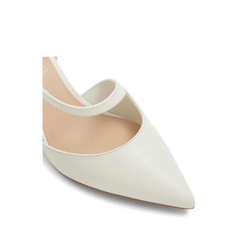 Sevilla Women Sling Back Heeled Shoe - White-Bone