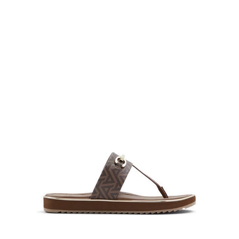 Deverena Women Flat Beach Sandal - Brown Multi