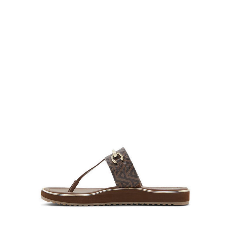 Deverena Women Flat Beach Sandal - Brown Multi