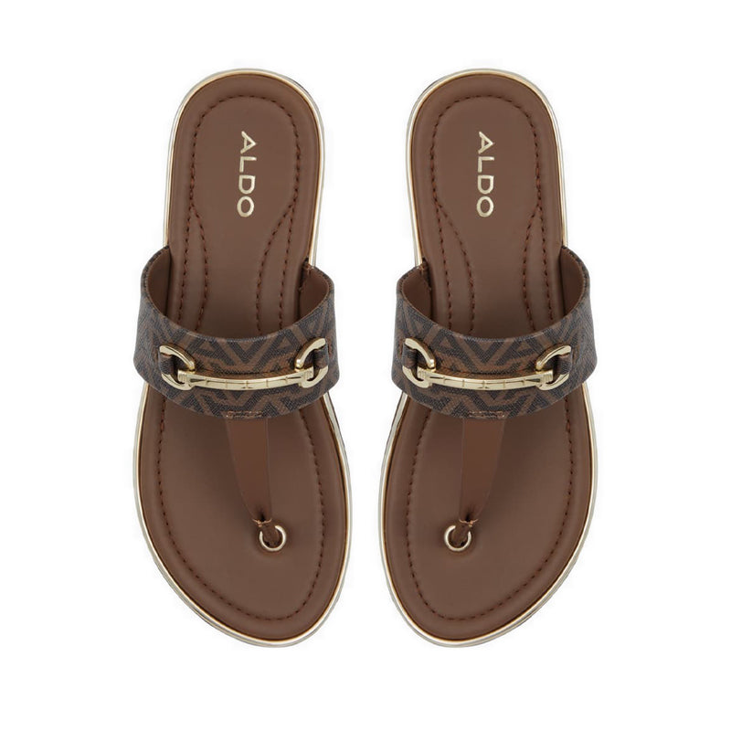Deverena Women Flat Beach Sandal - Brown Multi