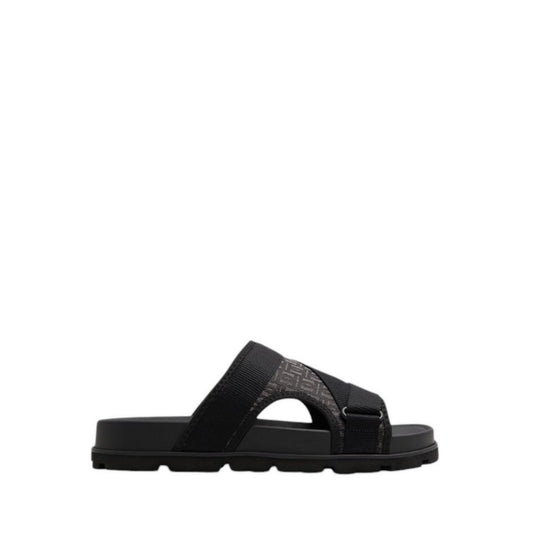 Deniels Men'S Flat Sandals - Open Black