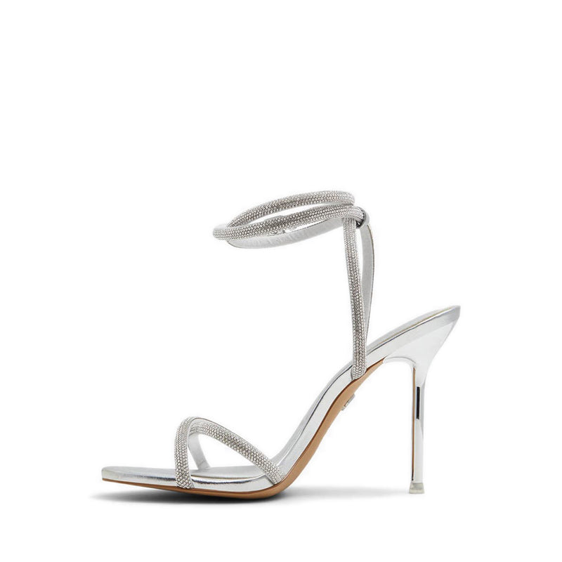 Manaelden Women Heeled Sandal - Silver