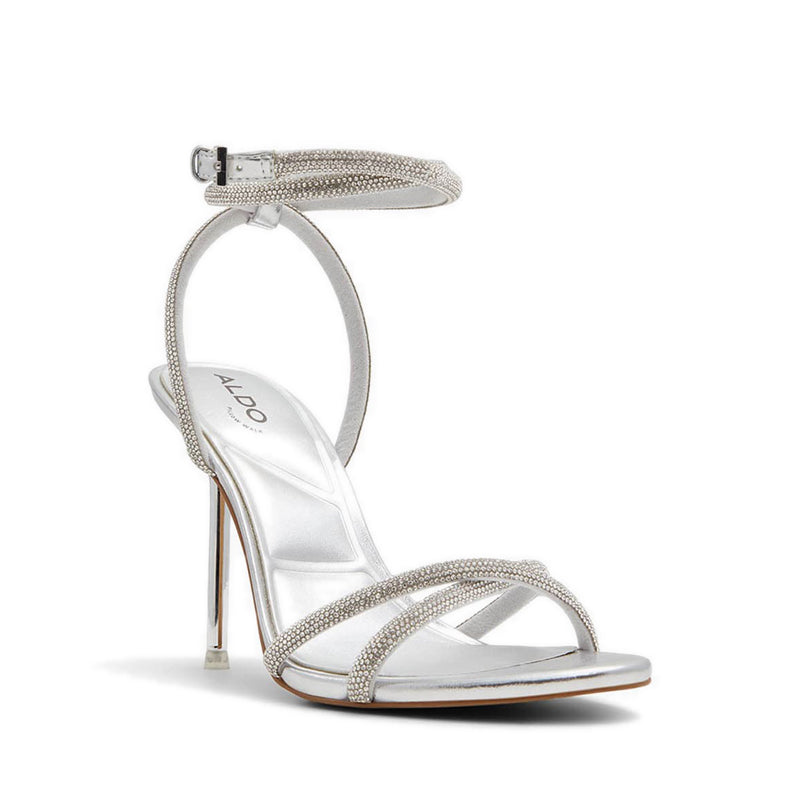 Manaelden Women Heeled Sandal - Silver