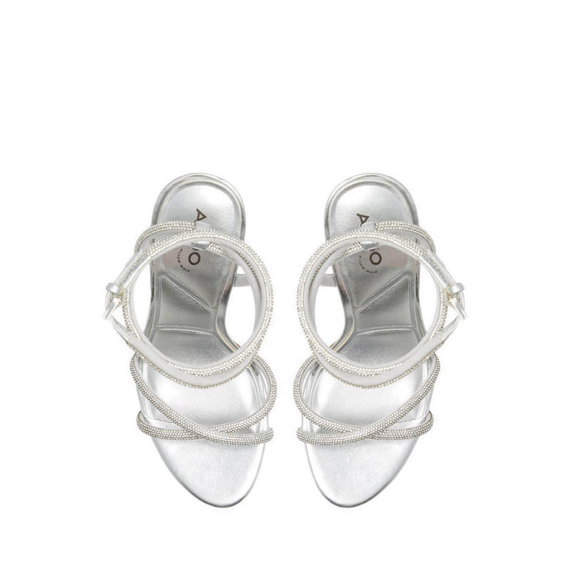 Manaelden Women Heeled Sandal - Silver