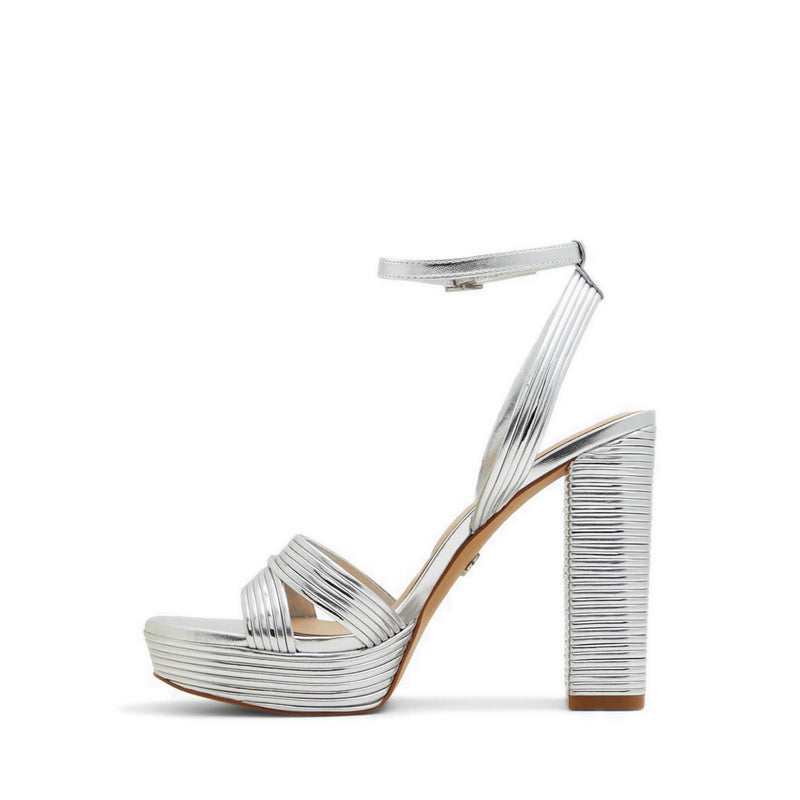 Maelis Women Platform Heeled Sandal - Silver