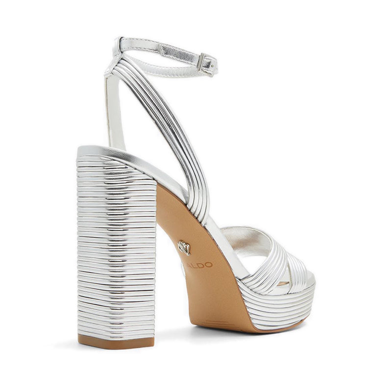 Maelis Women Platform Heeled Sandal - Silver