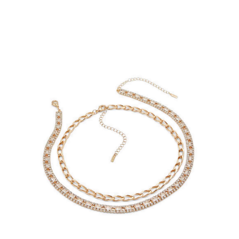 Abiegan Women'S Necklaces - Gold/Clear Multi