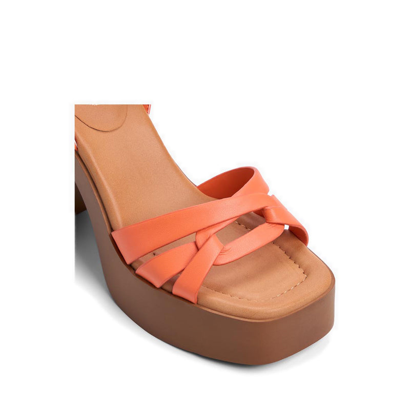Solenia Women Heeled Sandals - Medium Orange