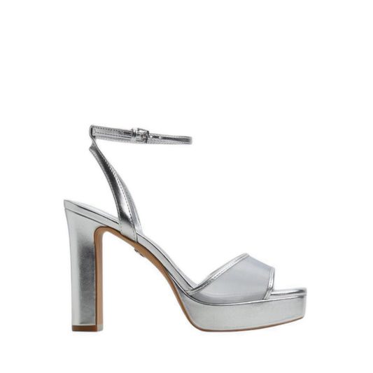 Chicglimmer Women'S Heeled Sandals - Silver