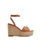Ybylin Women's Wedge Sandals - Medium Brown