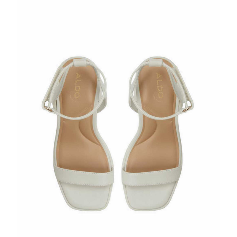 BERADE HEELED SANDALS - WHITE/BONE