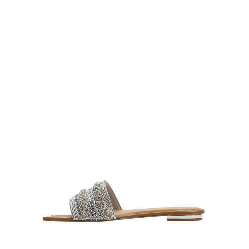 Navalia Women's Flat Sandals - Silver