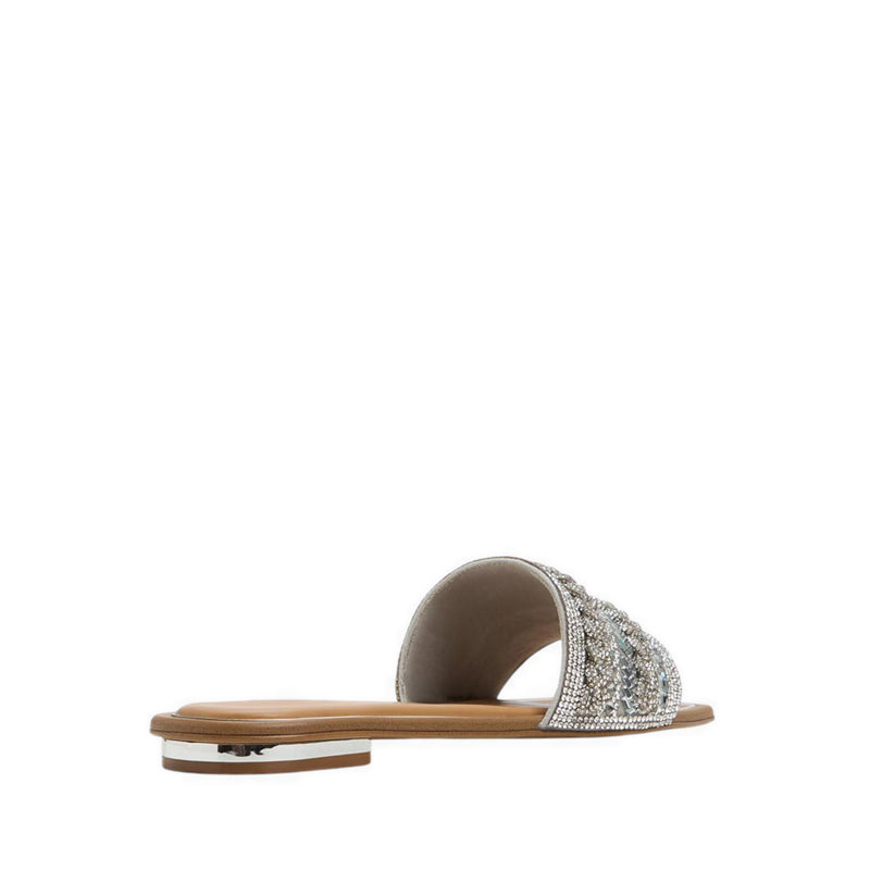 Navalia Women's Flat Sandals - Silver