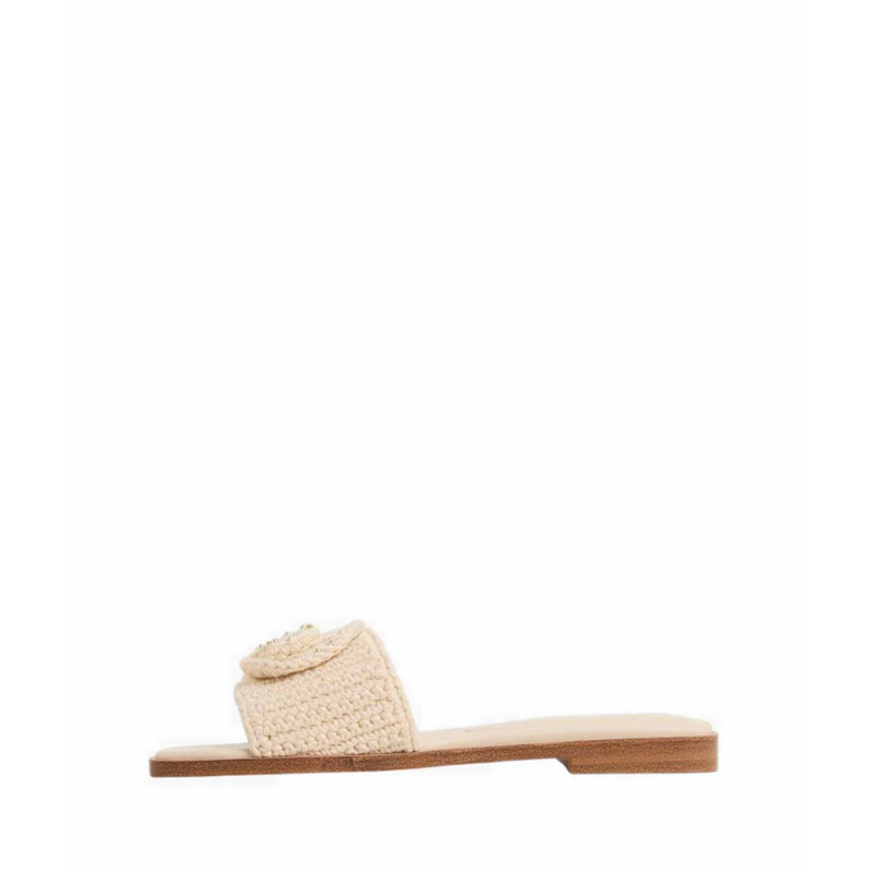 Sabbia Flat Sandals - Light Beige