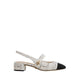 Agathe Women's Flat Sandals - White/Black