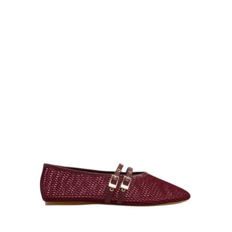 Ulelibaen Women's Ballerinas & Mary Janes - Dark Red