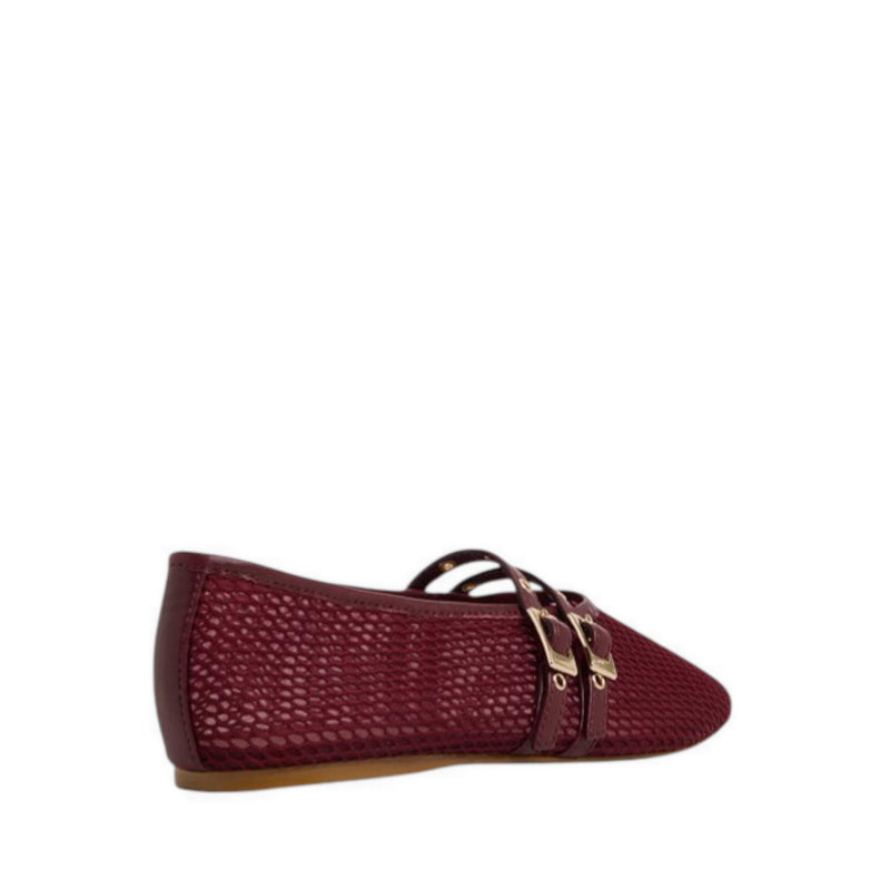 Ulelibaen Women's Ballerinas & Mary Janes - Dark Red