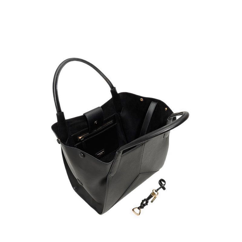 Iveyma Women'S Satchel Bag - Black Overflow