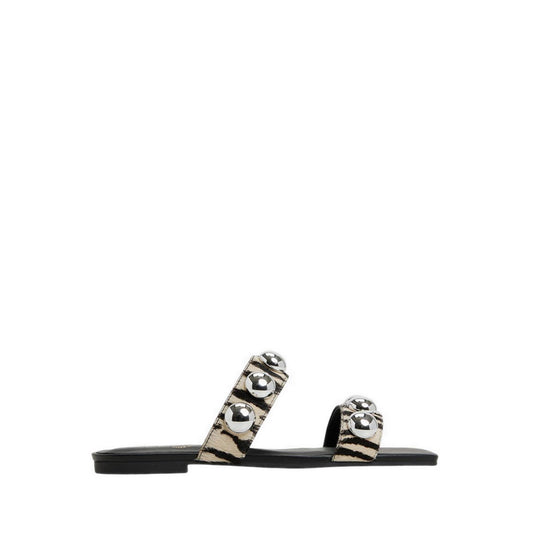 Katalena Women's Flat Sandals - White/Black