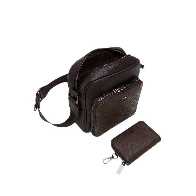 Maximilian Men'S Crossbody Bag - Open Brown