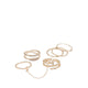 Ringsies Rings - Gold/Clear Multi