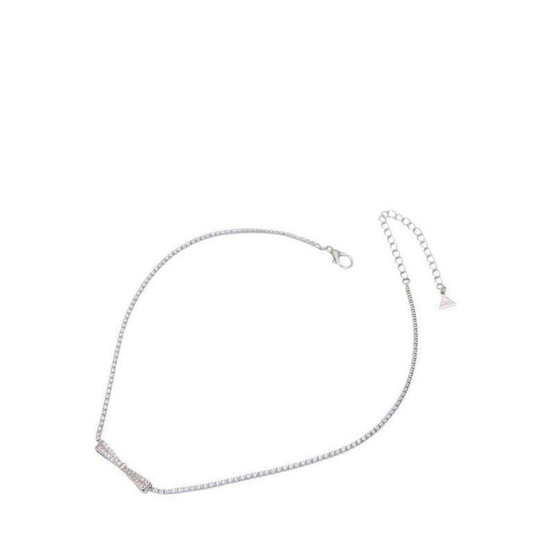 Bowlette Necklaces - Silver/Clear Multi
