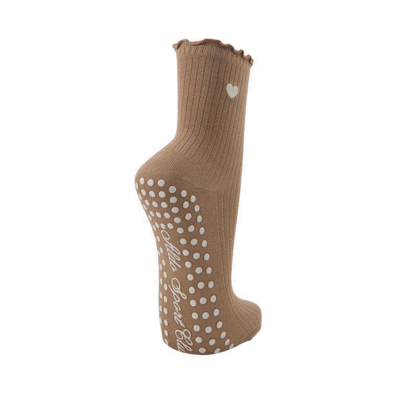 Pilatesock Women's Socks - Dark Beige