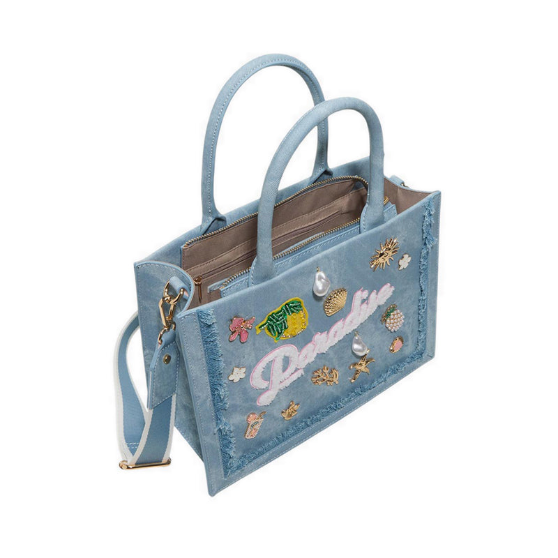 Paradisetote Women's  Satchel Bag - Denim