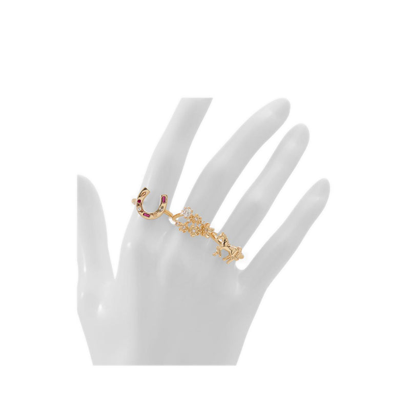 Aldo Equastra Womrn's Rings - Gold/Clear Multi