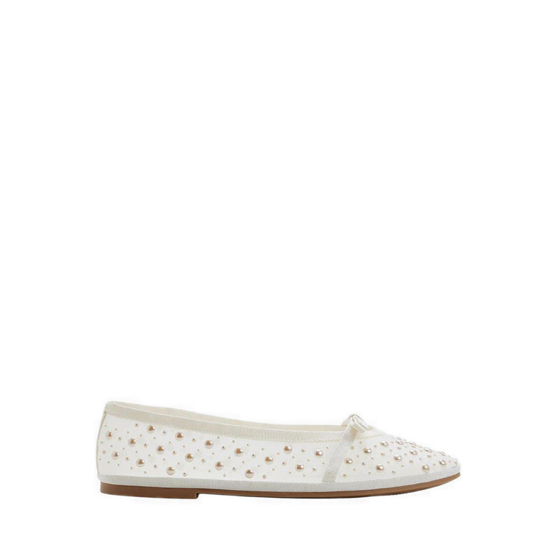 Aurabella Women's Ballerina & Mary Janes - Open White