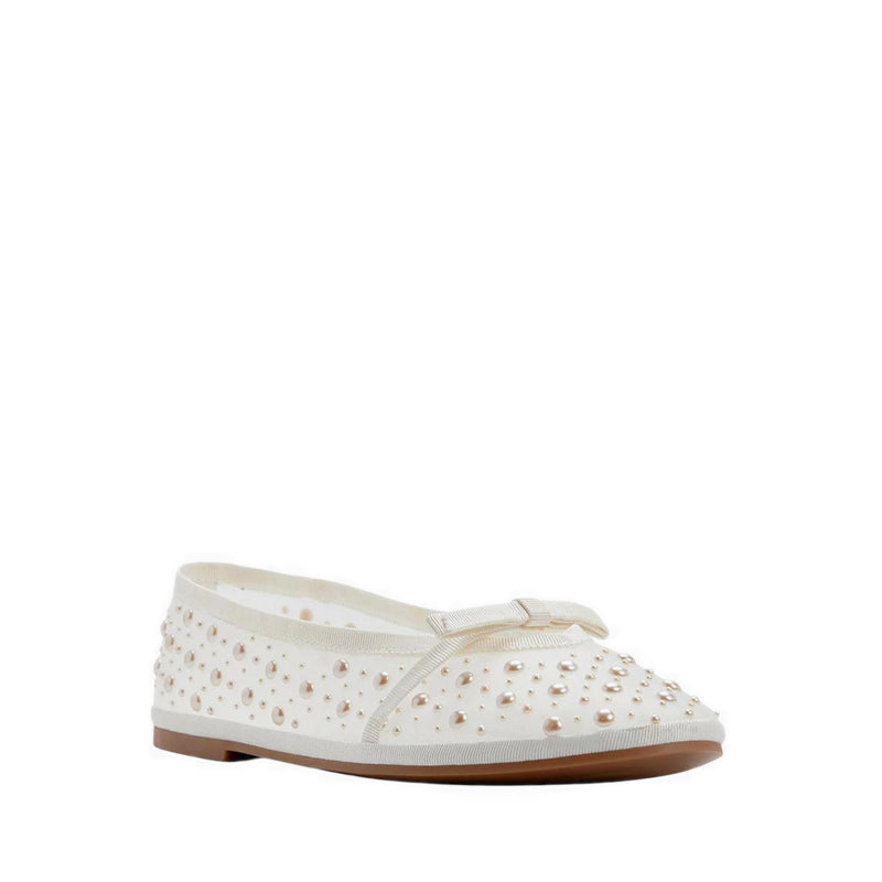 Aurabella Women's Ballerina & Mary Janes - Open White