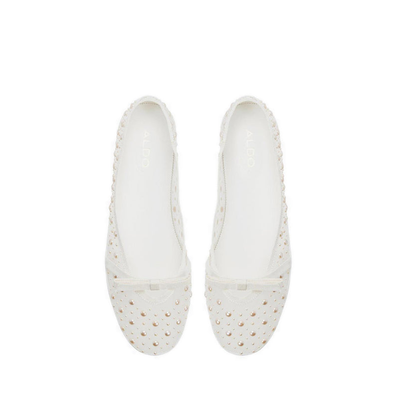 Aurabella Women's Ballerina & Mary Janes - Open White
