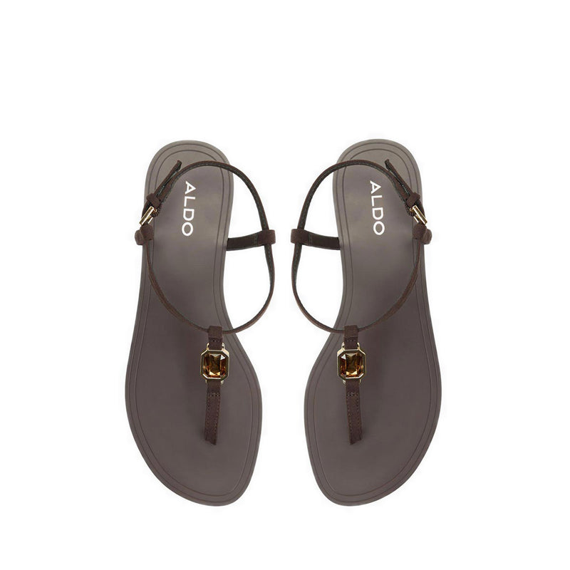 Sandstone Women's Flat Ssandals - Dark Brown