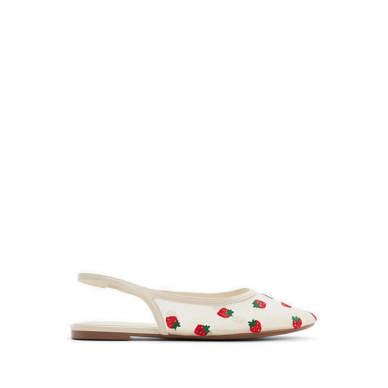Droplet Women's Slip On Flats - Cream Multi