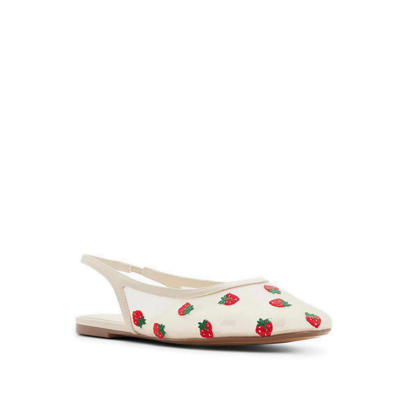 Droplet Women's Slip On Flats - Cream Multi