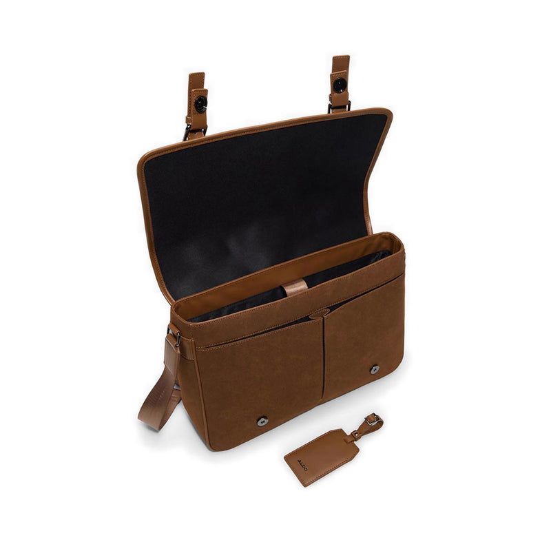 Agreramond Men's Messenger Bag - Open Brown