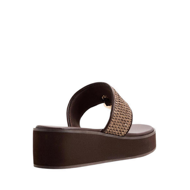 Trenala Women's Wedge Sandals - Dark Brown
