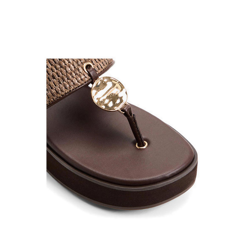 Trenala Women's Wedge Sandals - Dark Brown