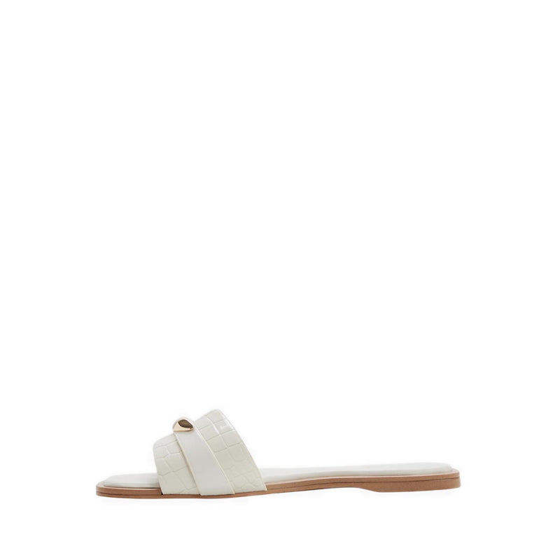 Briela Women's Flat Sandals - White/Bone