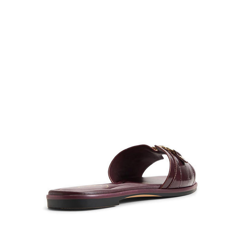 Alamassi Women's Flat Sandals - Burgundy