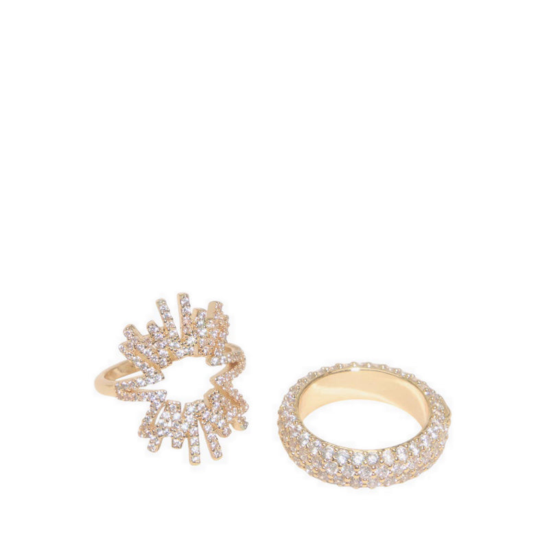 Zuhair Murad x Statement Rings - Gold/Clear Multi