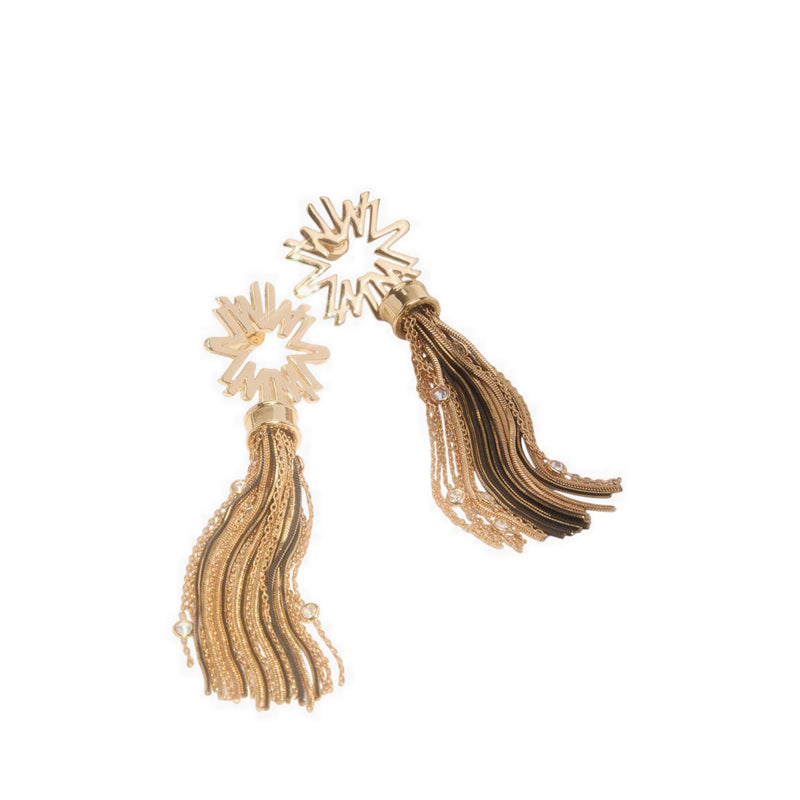 Zuhair Murad x Chandelier Earrings - Black/Gold Multi